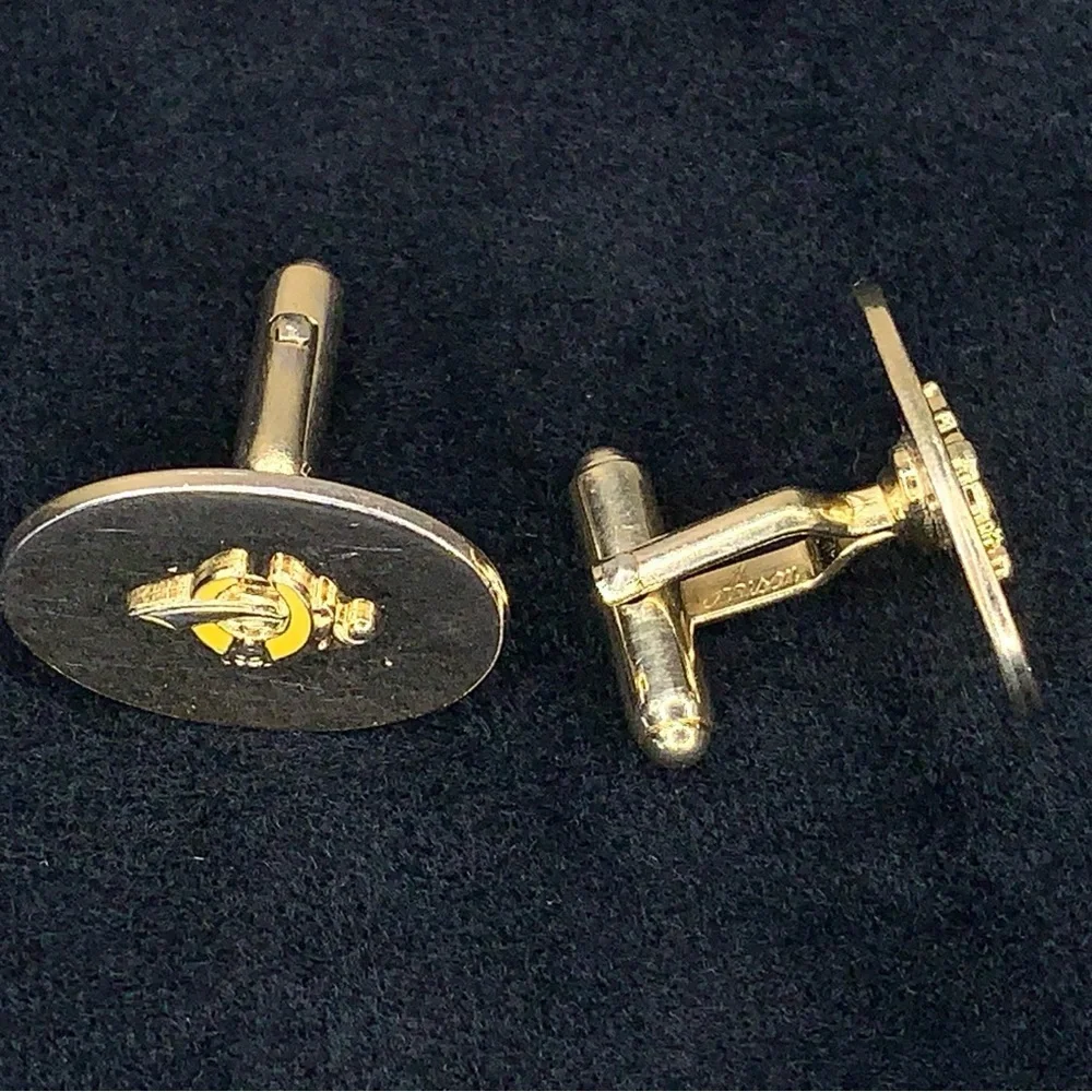 Vintage Anson Shriners Gold Tone Cufflinks Gift Collectible Masonic